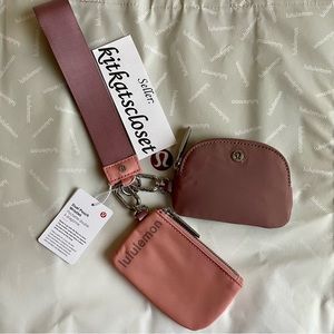 🆕 PINK PASTEL/TWILIGHT ROSE - NWT lululemon dual pouch wristlet